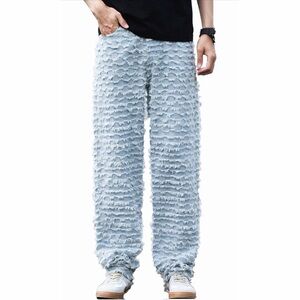 Light blue distressed jeans